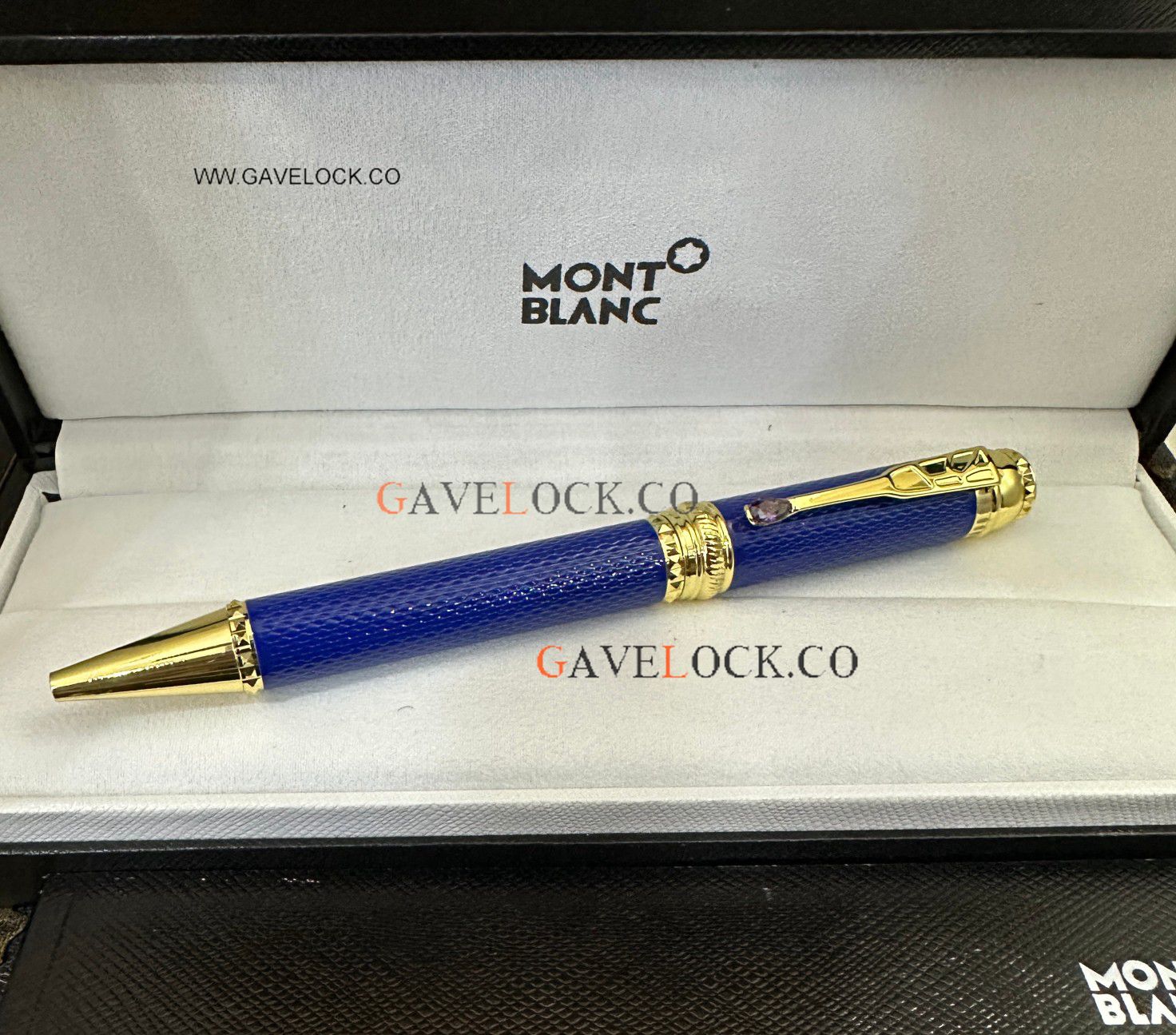 Replica Mont blanc Blue & Gold Ballpoint Scipione Borghese